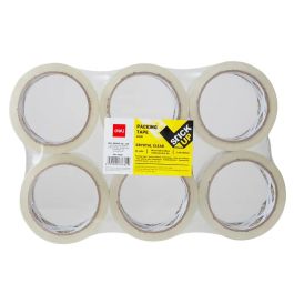 6 Rubans Adhésif Polypropylène Acrylique Transparent 50mmx66m | Contact