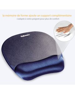 Fellowes Tapis Repose-Poignet Ergo Mouss' Saphir