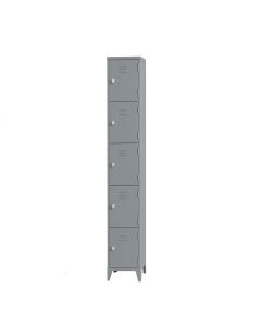 Armoire Vestiaire métallique à 5 portes fermeture avec serrure cadenas Dimensions H 198*30*45