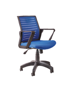 Fauteuil Sénateur MINIMAL en Mesh noir avec accoudoirs 5 roulettes