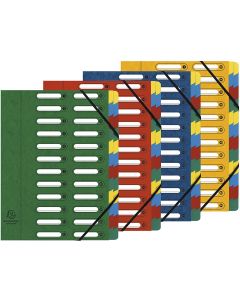 Trieur EXACOMPTA Harmonika® à fenêtres avec élastiques carte lustrée 24 compartiments Coloris au choix