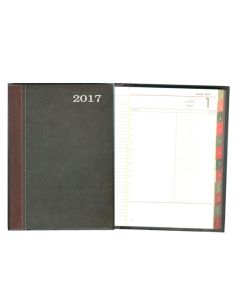 Agenda journalier de bureau avec répertoire 80 g/m² 17 x 24 cm papier blanc