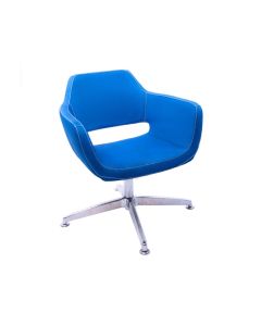 FAUTEUIL VISITEUR BUKET REMBOURRE ET REVETU EN SIMILI CUIR STRUCTURE METALLIQUE CHROMEE