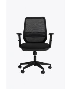 Fauteuil de bureau Medium BOSS + Dossier en mesh noir, assise tissu, accoudoirs réglables