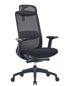 Fauteuil ergonomique kwesk GAMMA 150 – Appuie-tête 2D soutien lombaire réglable et accoudoirs 3D Noir