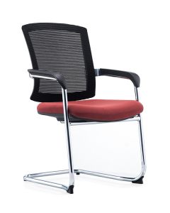 Fauteuil KWESK CHALLENGER C, dossier mesh noir, assise tissu avec accoudoirs