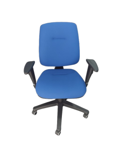 Fauteuil opérateur AIRGO-B en tissu anti-feu réglable en hauteur avec accoudoirs réglables en polyuréthane structure noire
