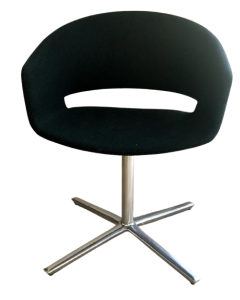 FAUTEUIL VISITEUR BAMBI REMBOURRE ET REVETU EN TISSU STRUCTURE METALLIQUE