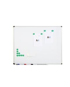 Tableau blanc magnétique ROCADA avec cadre aluminium dim: 120x240 cm