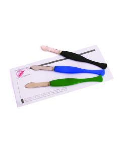 Lot de 24 Ouvres lettre noirs poignée en PVC