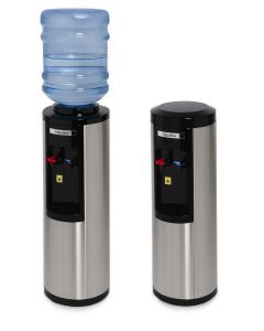Fontaine à eau FONLIFE ECOPURE – Avec bonbonne 20L, eau froide et chaude, finition acier inox