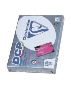 Lot de 4 Ramette Papier A4 200g DCP Clairefontaine Blanc - 250 feuilles au format A4 (21x29,7cm)