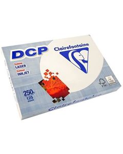 LOT DE 5 RAMETTE PAPIER A4 CLAIREFONTAINE DCP 250G/M² IVOIRE 125 FEUILLES (6832C)