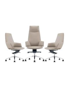 Pack fauteuil KING : 1 président + 2 visiteurs sur Roulettes coloris au choix