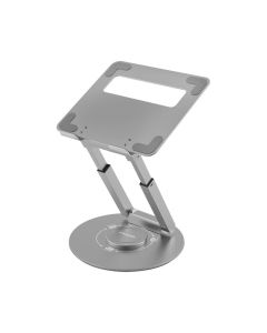 Support ergonomique Promate DeskMate-6 multi-niveaux pour ordinateur portable jusqu’à 17’’ en aluminium