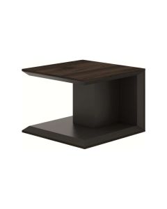 Table basse carrée OPTIMUM – 60x60x53 cm – Noyer et Gris anthracite