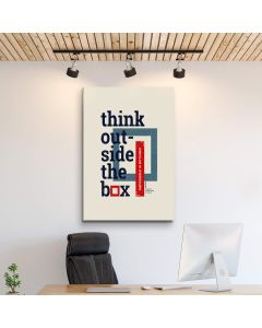 Tableau décoratif Inspirant Out of the box L60 x H90 cm Premium - intérieur design , décoration espace pro