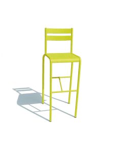 Tabouret Haut Design Italien en Métal – Coloris Blanc ou vert