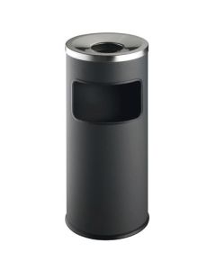 Combiné cendrier-poubelle de sécurité en tôle d'acier