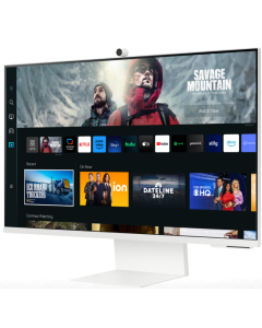 &Eacute;cran SAMSUNG moniteur flat 32" SMART ULTRA HD 4k 3840*2160 serie 8 Blanc avec camera intger&eacute; (LS32CM801UMXZN)