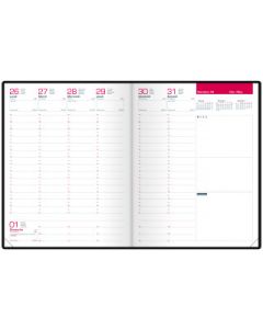 Agenda semainier avec spirale 90 g/m² 21 x 27 cm Coloris au choix