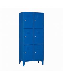 Armoire vestiaire en m&eacute;tal 6 portes 1980&times;600&times;500 mm coloris au choix