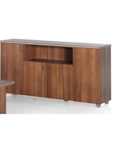 BAHUT EN BOIS MELAMINE AVEC 4 PORTES BATTANTES 120X41X160 COLORIS AU CHOIX