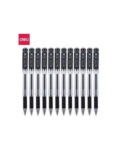 BOITE DE 12 STYLOS GEL DELI-EQ10520 - 0,5mm Noir