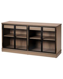 Buffet LANESUND gris brun 161x47x81 cm