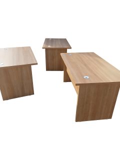 Bureau Work 180 x 80 cm – Plateau en mélamine – Couleur chêne ou wengé