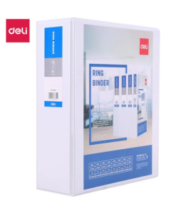CLASSEUR PERSONALISABLE Blanc A4 4 Anneaux Taille 3 pouces DELI-5621N