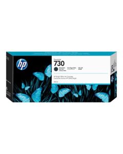 Cartouche d'encre HP 730 Noir Mat 300 ml d'origine pour Imprimante HP DesignJet série T1700 (P2V71A)