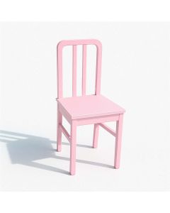 Chaise en Bois Naturel Multicolore – Coloris Rouge, Rose, Noir, Blanc ou Vert