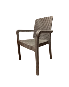 Chaise pour réfectoire en plastique avec accoudoirs Coloris au choix