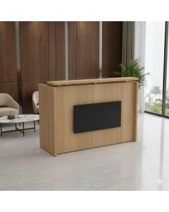 Comptoir d&rsquo;accueil VICTORIA 120 &times; 60 &times; 110 cm &ndash; Ch&ecirc;ne / Marbella