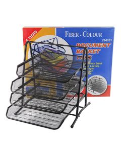 Corbeille &agrave; courrier M&eacute;tallique OMA  JS4001 -  4 Niveaux 