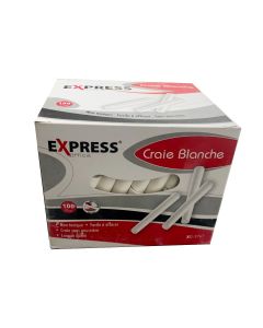 Craie Blanche sans  poussi&egrave;re EXPRESS boite de 100 Pcs express (X0-5767)