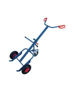 Diable porte-f&ucirc;ts VARIOfit FK-1105 &ndash; Acier, roulette pivotante avec frein bleu 