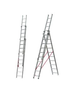 &Eacute;chelle Professionnelle FERRAL TRSF-3P ELITE X3 &ndash; 3 plans &ndash; 14+14+14 marches &ndash; 6,57 x 9,61 m (5604620330148)