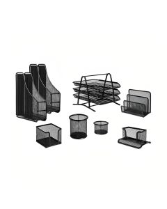 Ensemble de bureau m&eacute;tallique CROWN 3592T - 8 pi&egrave;ces