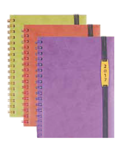 Agenda semainier à spirales petit format 90 g/m² 16,50 x 22,50 cm
