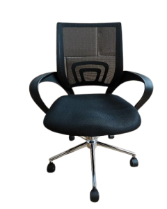 Fauteuil opérateur Robuste Rotatif avec accoudoirs fixes Noir pour les salles de conférence et Bureau