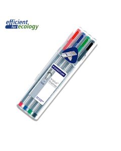 Pochette de 4 Feutres d'ecriture Triplus STAEDTLER Pointe extrafine Couleurs assorties