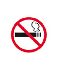 &Eacute;tiquette de signalisation / D&eacute;fence de Fumer 114x114 mm