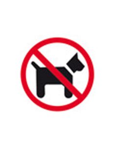 &Eacute;tiquette de signalisation / Chiens Interdits 14x114 mm
