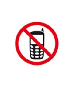 &Eacute;tiquette de signalisation / Mobile Interdit 14x114 mm