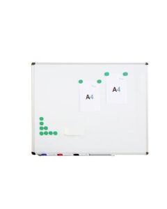 Tableau blanc magn&eacute;tique OMA avec cadre aluminium &ndash; 45 &times; 60 cm