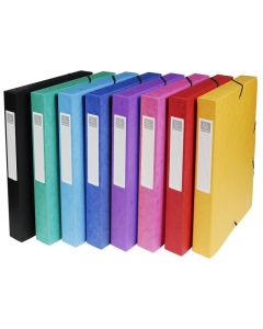 Lot de 10 bo&icirc;tes de classement EXACOMPTA Cartobox 18500H - Dos 25 mm Couleurs assorties