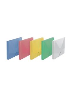 Lot de 12 Porte-documents COMIX A1260 &ndash; Chemise porte documents A4 avec poign&eacute;e &ndash; Multicolore