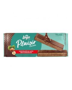 Lot de 30 Paquets de Biscuits PLAISIR gaufrés au chocolat au lait et crème de noisettes 120g - LAGO ELLEDI